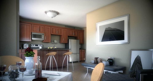 现代厨房餐厅设计 幕墙工程施工与视觉效果图的完美融合